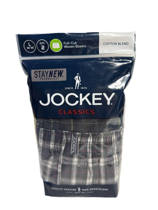 Jockey Other - NWT Jockey Classics Full Cut Boxer Shorts Large 36-38 2-Pack Plaid StayNew